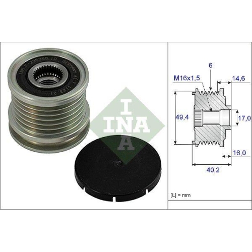 Generatorfreilauf Schaeffler Ina 535 0001 10 f&uuml;r Audi Ford Seat Skoda VW
