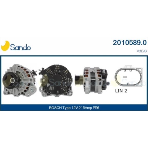 Generator Sando 2010589.0 f&uuml;r Volvo