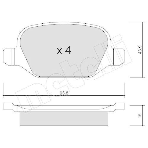 Bremsbelagsatz Scheibenbremse Metelli 22-0324-1 für Alfa Romeo Fiat Lancia