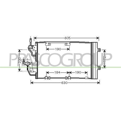 Kondensator Klimaanlage Prasco OP410C005 Prascoselection f&uuml;r Opel Vauxhall