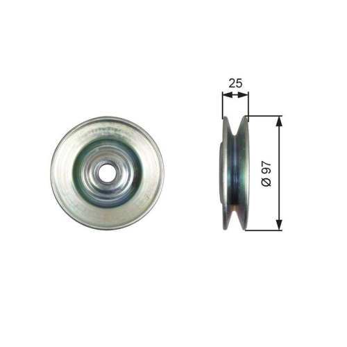 Umlenk /f&uuml;hrungsrolle Keilriemen Gates T36615 Drivealign&trade; f&uuml;r Mercedes Benz