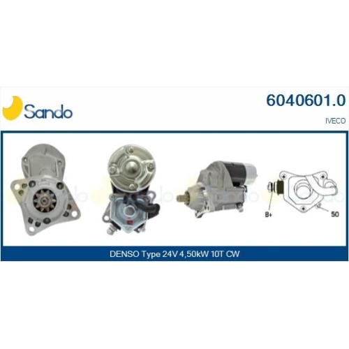 Starter Sando 6040601.0 f&uuml;r Iveco