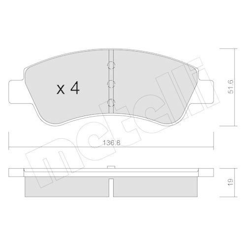 Bremsbelagsatz Scheibenbremse Metelli 22-0327-0 für Citroën Opel Peugeot DS