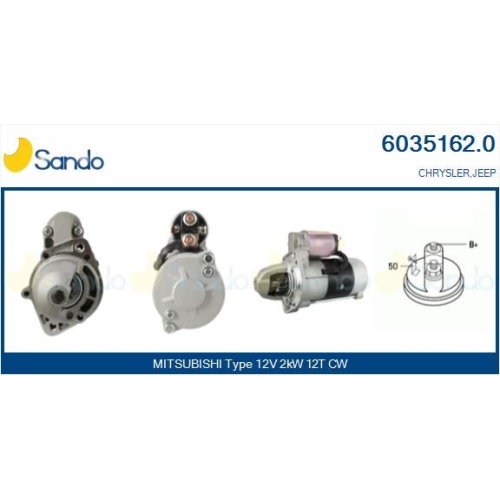 Starter Sando 6035162.0 für Chrysler Mitsubishi Jeep