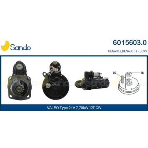 Starter Sando 6015603.0 f&uuml;r Renault