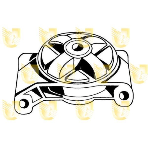 Lagerung Motor Unigom 396191 f&uuml;r Audi Getriebeseitig Hinten Vorne Links