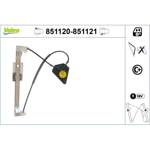 Fensterheber Valeo 851120 für VW Hinten Links