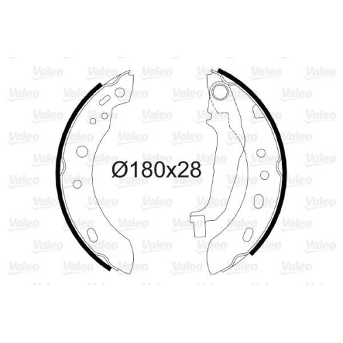 Bremsbackensatz Valeo 564041 f&uuml;r Nissan Hinterachse