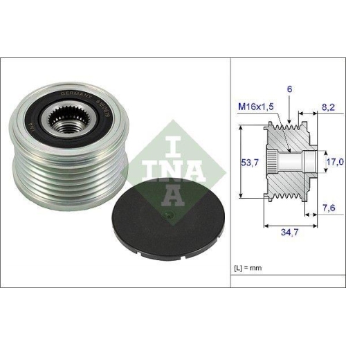 Generatorfreilauf Schaeffler Ina 535 0224 10 f&uuml;r Opel Vauxhall General Motors