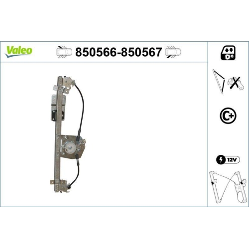 Fensterheber Valeo 850566 für Opel Vauxhall Hinten Links
