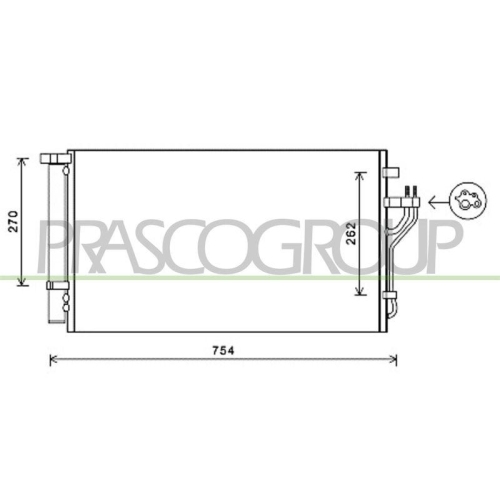 Kondensator Klimaanlage Prasco HN804C001 Prascoselection f&uuml;r Hyundai Kia