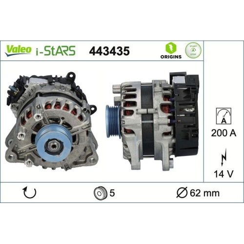 Startergenerator Valeo 443435 Valeo Origins New Stop&start Oe Technologie f&uuml;r
