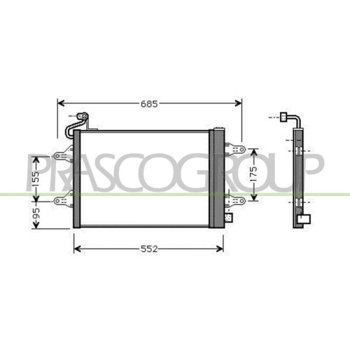 Kondensator Klimaanlage Prasco SK320C001 Aq für Seat Skoda VW