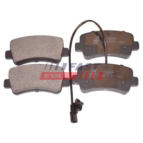 Bremsbelagsatz Scheibenbremse Fast FT29538 f&uuml;r Nissan Opel Renault Hinterachse