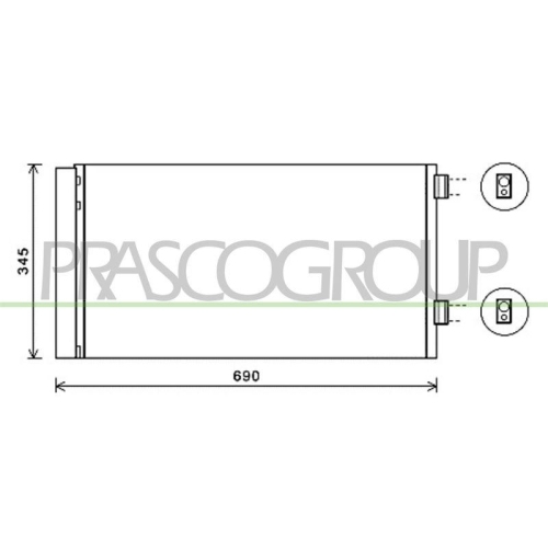 Kondensator Klimaanlage Prasco MN308C003 Aq für Mini