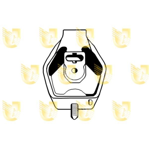 Lagerung Motor Unigom 396202 für Audi Getriebeseitig Vorne Links Vorne Rechts