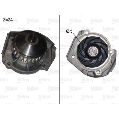 Wasserpumpe Motork&uuml;hlung Valeo 506640 f&uuml;r Alfa Romeo Fiat Lancia