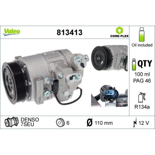 Kompressor Klimaanlage Valeo 813413 Valeo Core-flex f&uuml;r Bmw Bmw (brilliance)