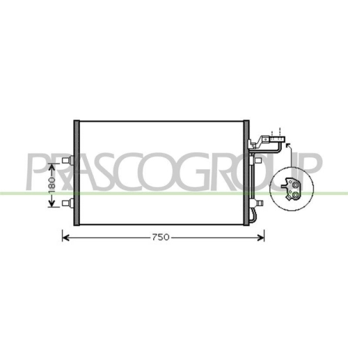 Condenser Air Conditioning Prasco VV220C004 Prascoselection for Volvo