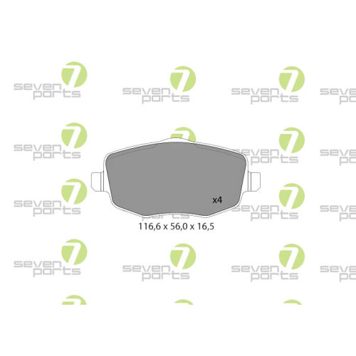 Bremsbelagsatz Scheibenbremse 7 Seven Parts SVP22380 f&uuml;r Abarth Alfa Romeo Fiat