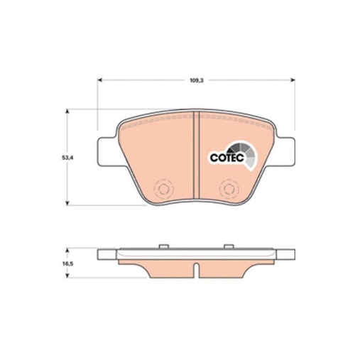 Bremsbelagsatz Scheibenbremse Trw GDB1841 Cotec f&uuml;r Seat Skoda VW Vw (svw) Audi