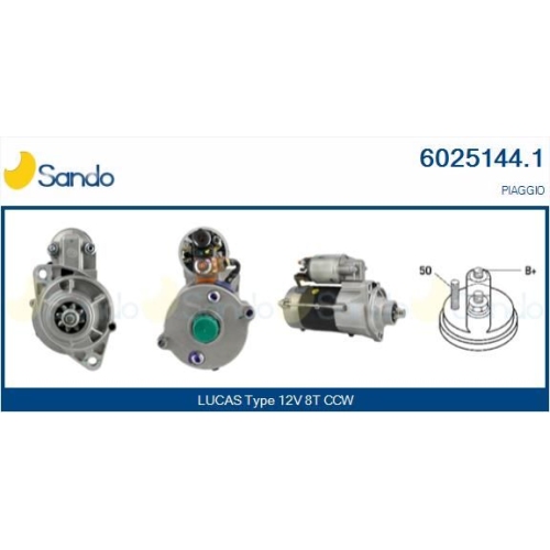 Starter Sando 6025144.1 f&uuml;r Piaggio