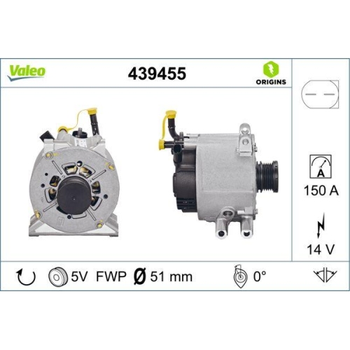 Generator Valeo 439455 Valeo Origins New Oe Technologie f&uuml;r Mercedes Benz
