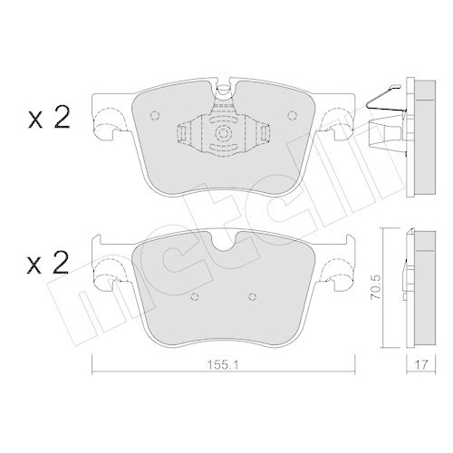 Bremsbelagsatz Scheibenbremse Metelli 22-0985-1 f&uuml;r Citro&euml;n Opel Peugeot Toyota