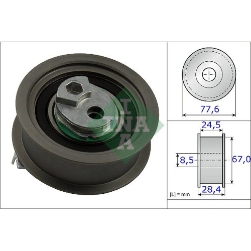 Spannrolle Zahnriemen Ina 531 0851 10 f&uuml;r Audi Seat Skoda VW Audi (faw)