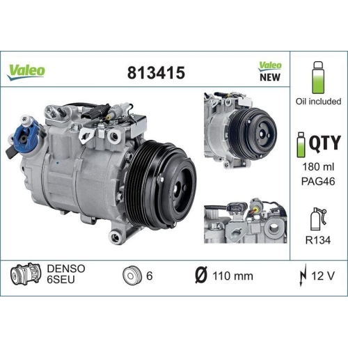 Kompressor Klimaanlage Valeo 813415 Valeo Core-flex für Bmw