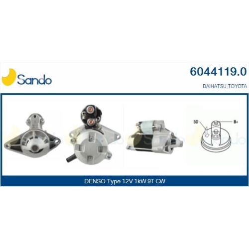 Starter Sando 6044119.0 f&uuml;r Daihatsu Toyota