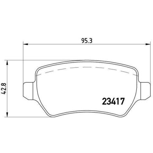 Bremsbelagsatz Scheibenbremse Brembo P10013 Prime Line f&uuml;r