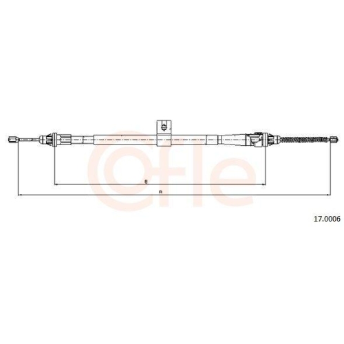 Seilzug Feststellbremse Cofle 17.0006 f&uuml;r Nissan Hinten Links