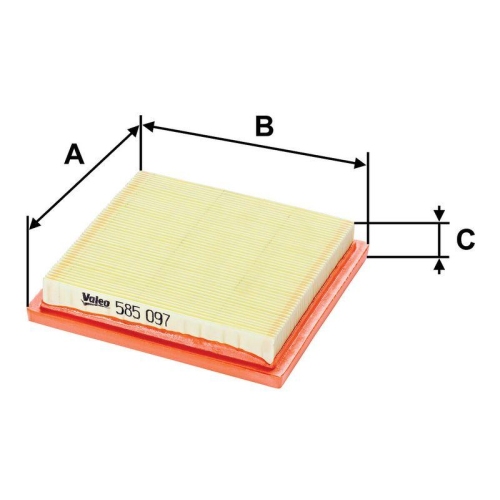 Luftfilter Valeo 585097 f&uuml;r Nissan Amc