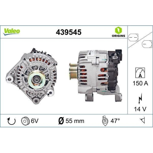 Generator Valeo 439545 Valeo Origins New Oe Technologie f&uuml;r Bmw Alpina