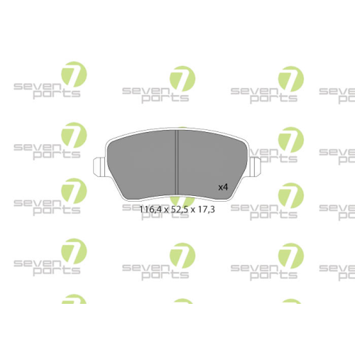 Bremsbelagsatz Scheibenbremse 7 Seven Parts SVP22440 für Dacia Mercedes Benz