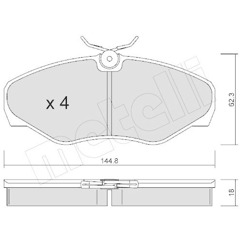 Bremsbelagsatz Scheibenbremse Metelli 22-0338-2 für Nissan Opel Renault Vauxhall