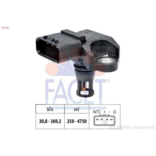 Luftdrucksensor H&ouml;henanpassung Facet 10.3158 Made In Italy - Oe Equivalent f&uuml;r