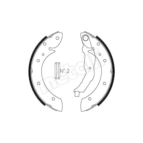 Bremsbackensatz Metelli 53-0015 f&uuml;r Bmw Hinterachse