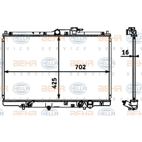 K&uuml;hler Motork&uuml;hlung Hella 8MK 376 718-521 f&uuml;r Honda