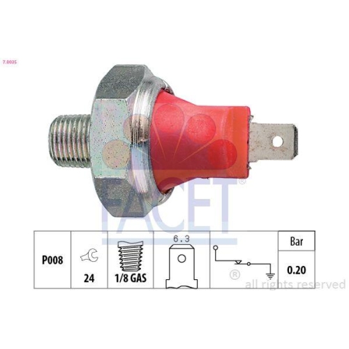 &Ouml;ldruckschalter Facet 7.0035 Made In Italy - Oe Equivalent f&uuml;r Fiat Ford Isuzu