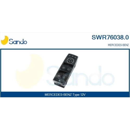 Interrupteur Lève Vitre Sando SWR76038.0 pour Mercedes Benz Mercedes Benz