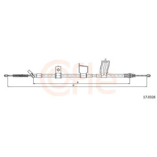 Seilzug Feststellbremse Cofle 17.0326 für Nissan Hinten Rechts