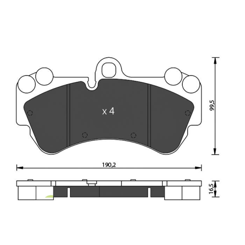 Bremsbelagsatz Scheibenbremse 7 Seven Parts SVP22580 f&uuml;r Audi Porsche Seat Skoda