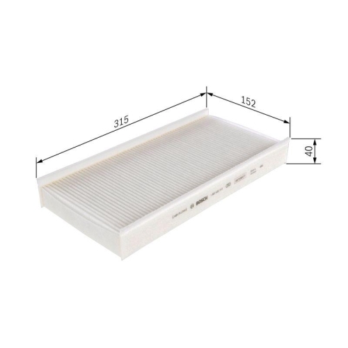 Filter Innenraumluft Bosch 1987432112 für Citroën Peugeot