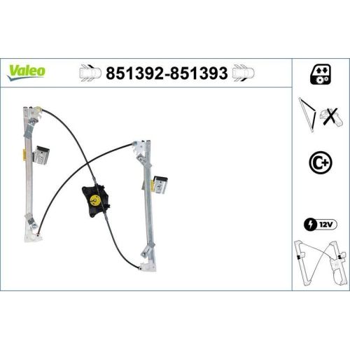 Fensterheber Valeo 851392 für Mercedes Benz Mercedes Benz Mercedes Benz