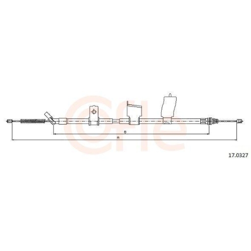Seilzug Feststellbremse Cofle 17.0327 für Nissan Hinten Links
