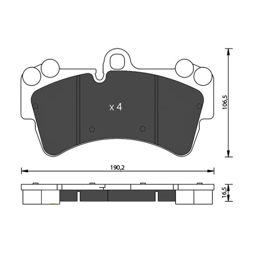 Bremsbelagsatz Scheibenbremse 7 Seven Parts SVP22590 f&uuml;r Audi Porsche Seat Skoda