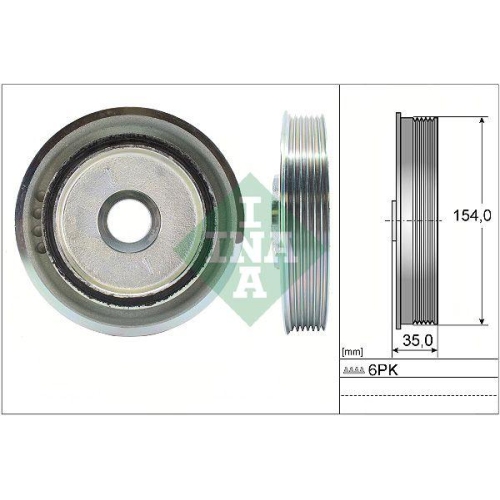 Riemenscheibe Kurbelwelle Schaeffler Ina 544 0112 10 für Citroën Fiat Ford