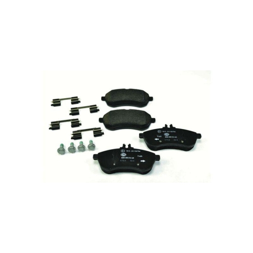 Bremsbelagsatz Scheibenbremse Hella 8DB 355 012-601 f&uuml;r Mercedes Benz Evobus